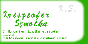 krisztofer szmolka business card